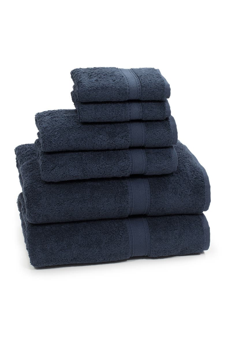Sinemis Terry 6-Piece Towel Set - Navy, Alternate, color, NAVY