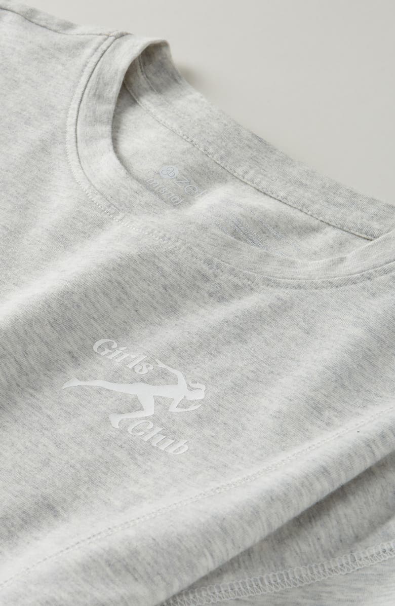 Zella Girl Kids' Lucky Cotton Graphic T-Shirt, Alternate, color, Grey Light Heather