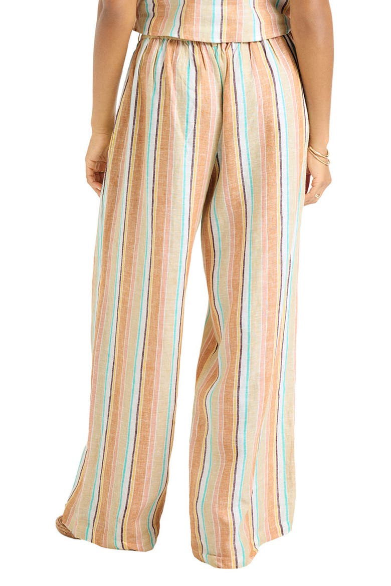 The Getaway Linen Cover-Up Pants, Alternate, color, SAND DUNES STRIPE