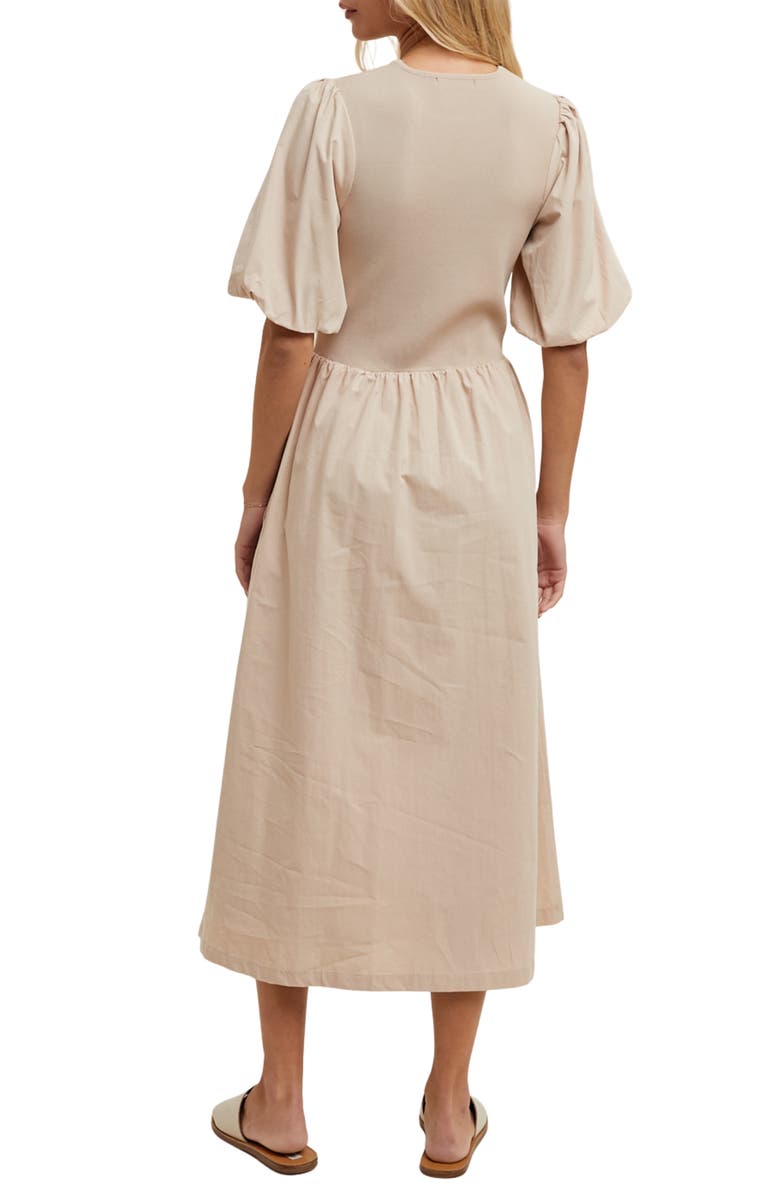WISHLIST Twofer Midi Dress, Alternate, color, Natural