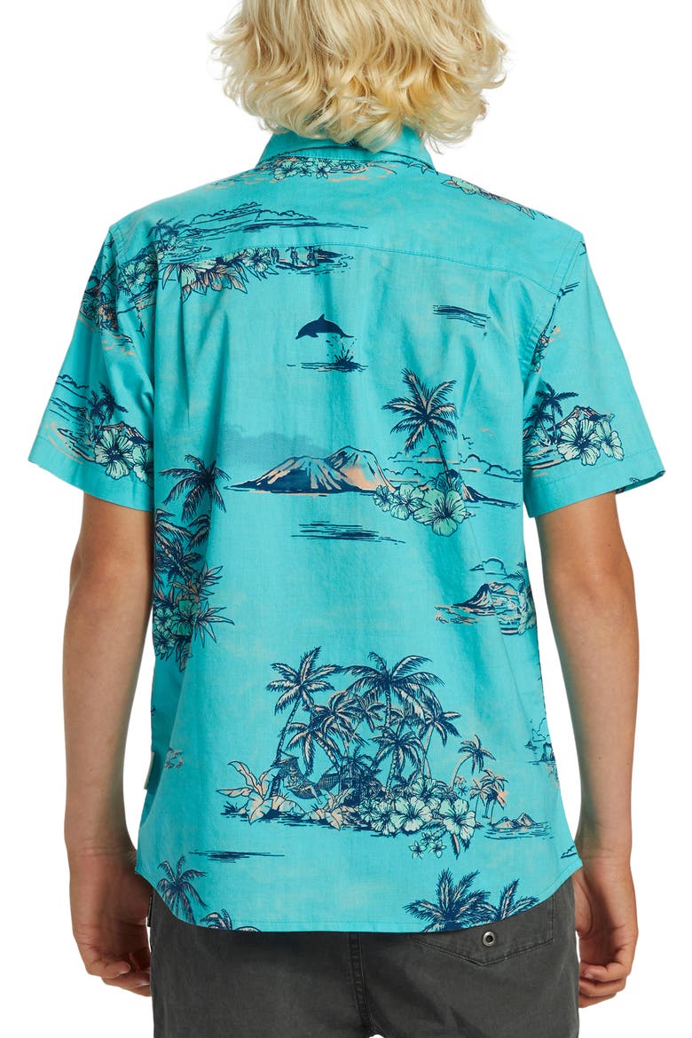 Kids' Apero Classic Short Sleeve Woven Shirt, Alternate, color, CAPRI