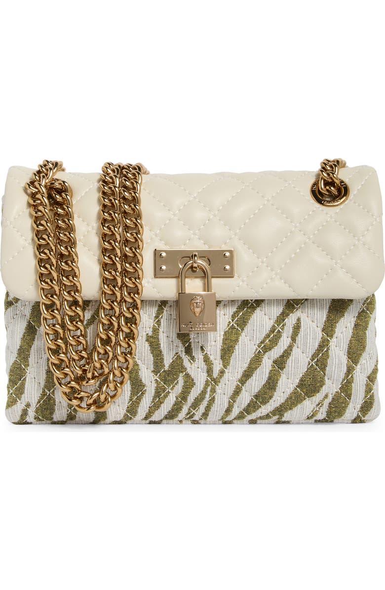 Kurt Geiger London Mini Brixton Mixed Media Crossbody Bag, Main, color, Open Green