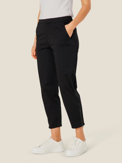 Masai Copenhagen Mapadme Elastic Waist Cropped Pants In Black