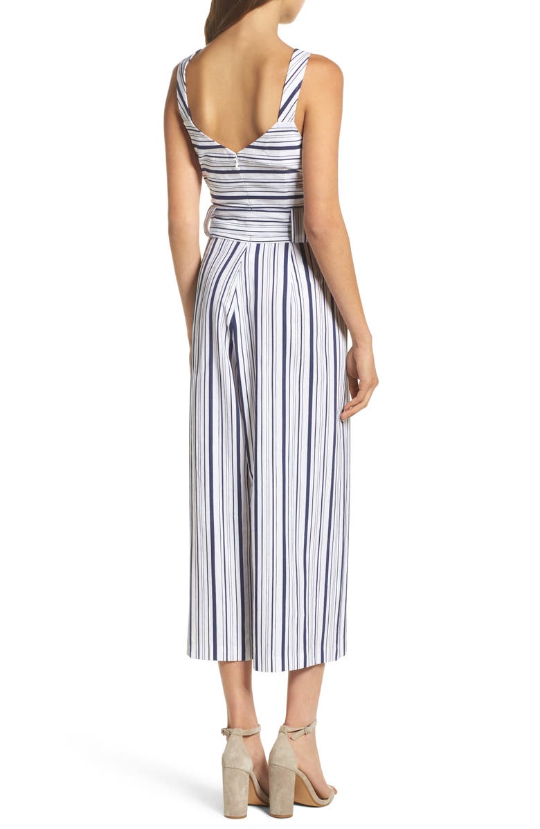 Chelsea28 Stripe Culotte Jumpsuit, Alternate, color,