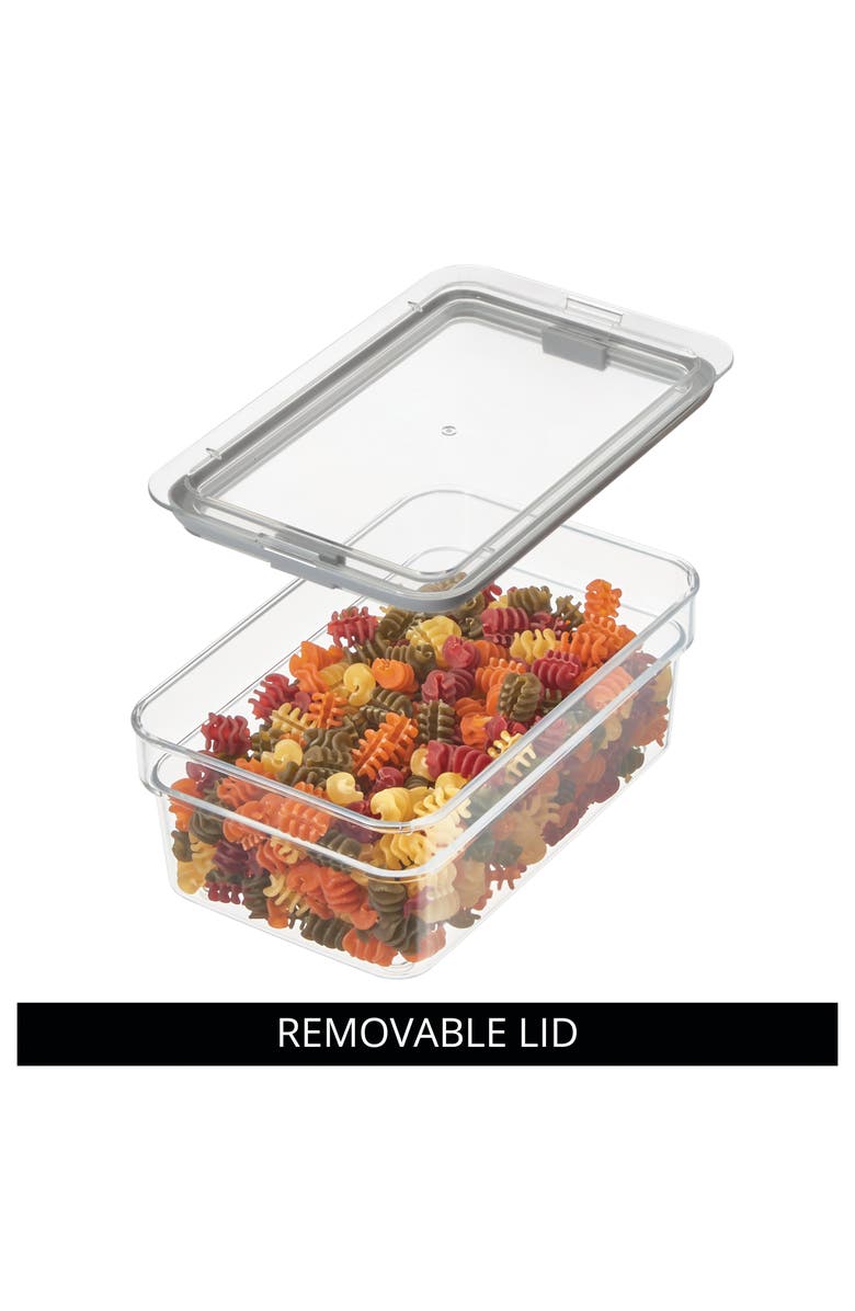 iDesign Medium Food Storage Bin with Airtight Lid - Set of 4 - Clear, Alternate, color, Clear