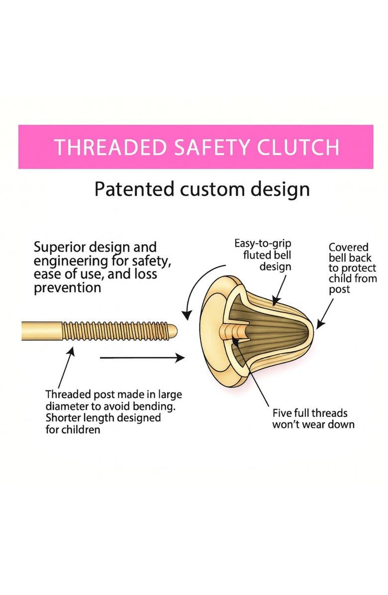 Mia Belle Girls Heart March Birthstone Earrings, Alternate, color, Metallic Silver