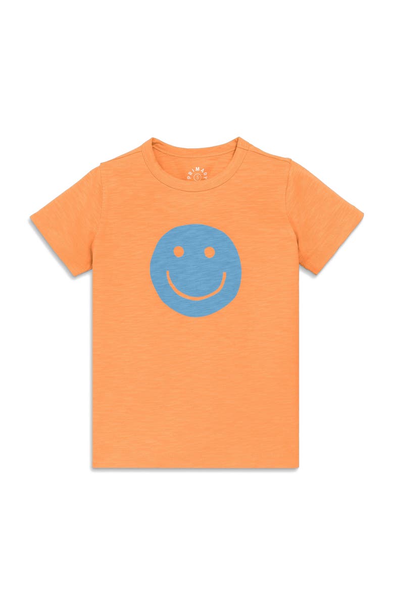 Primary Kids Happy Face Tee, Alternate, color, Goldfish Happy Face