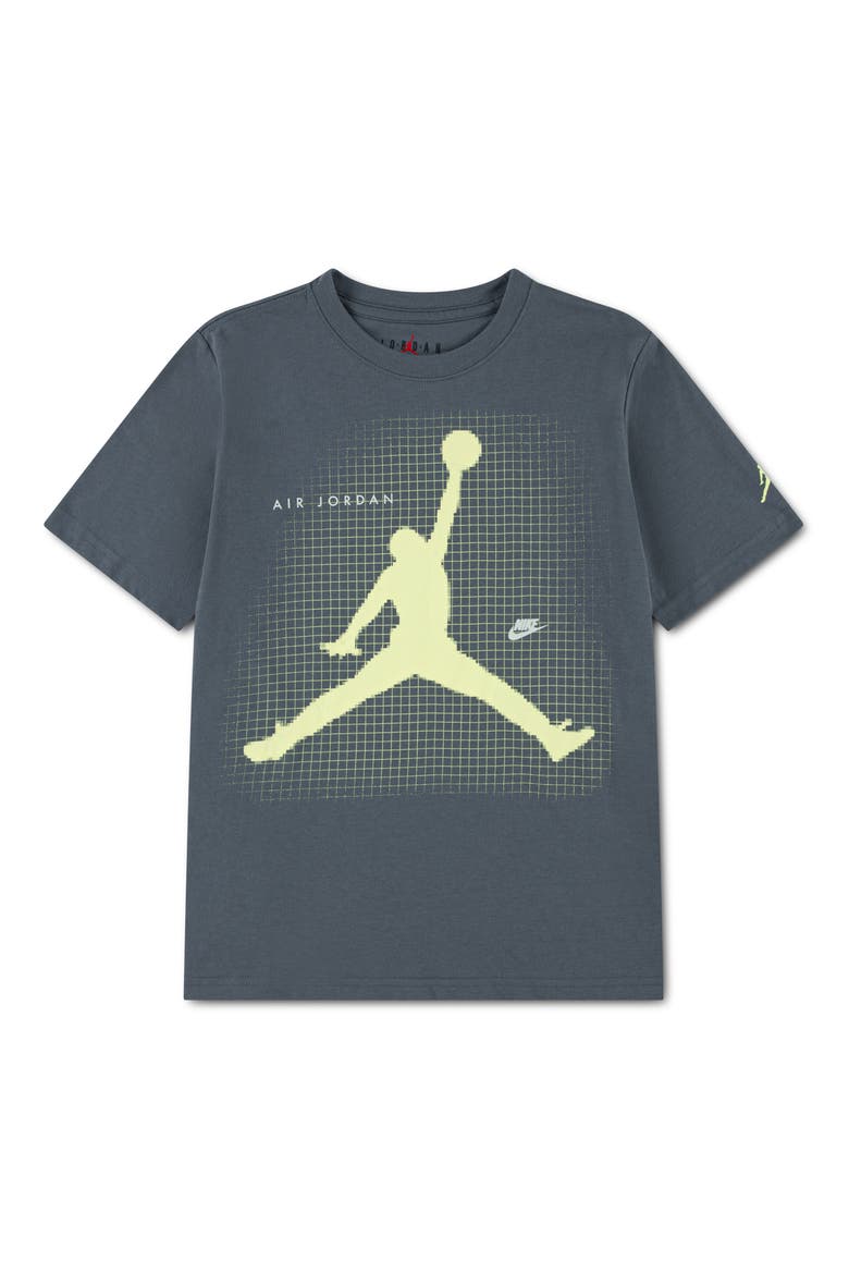 Kids' Jumpman Grid Blur T-Shirt, Main, color, HASTA