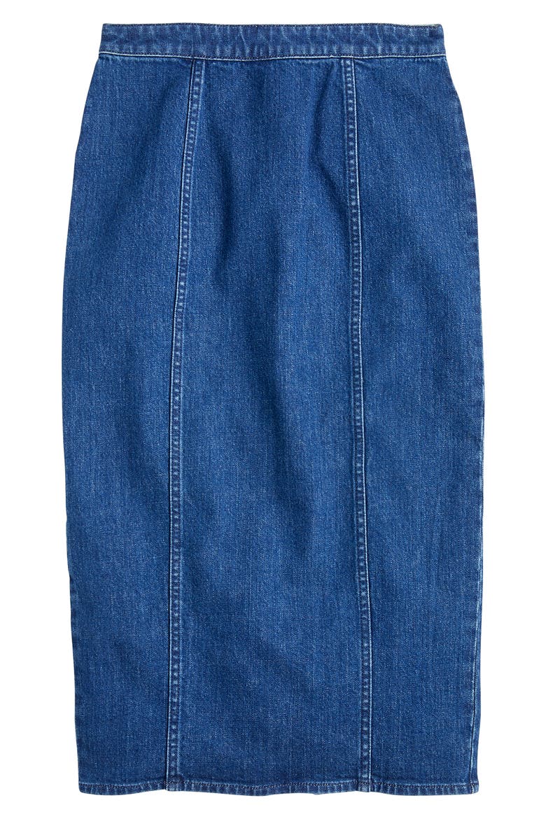 Clean Pencil Skirt, Main, color, CLEAN INDIGO WASH