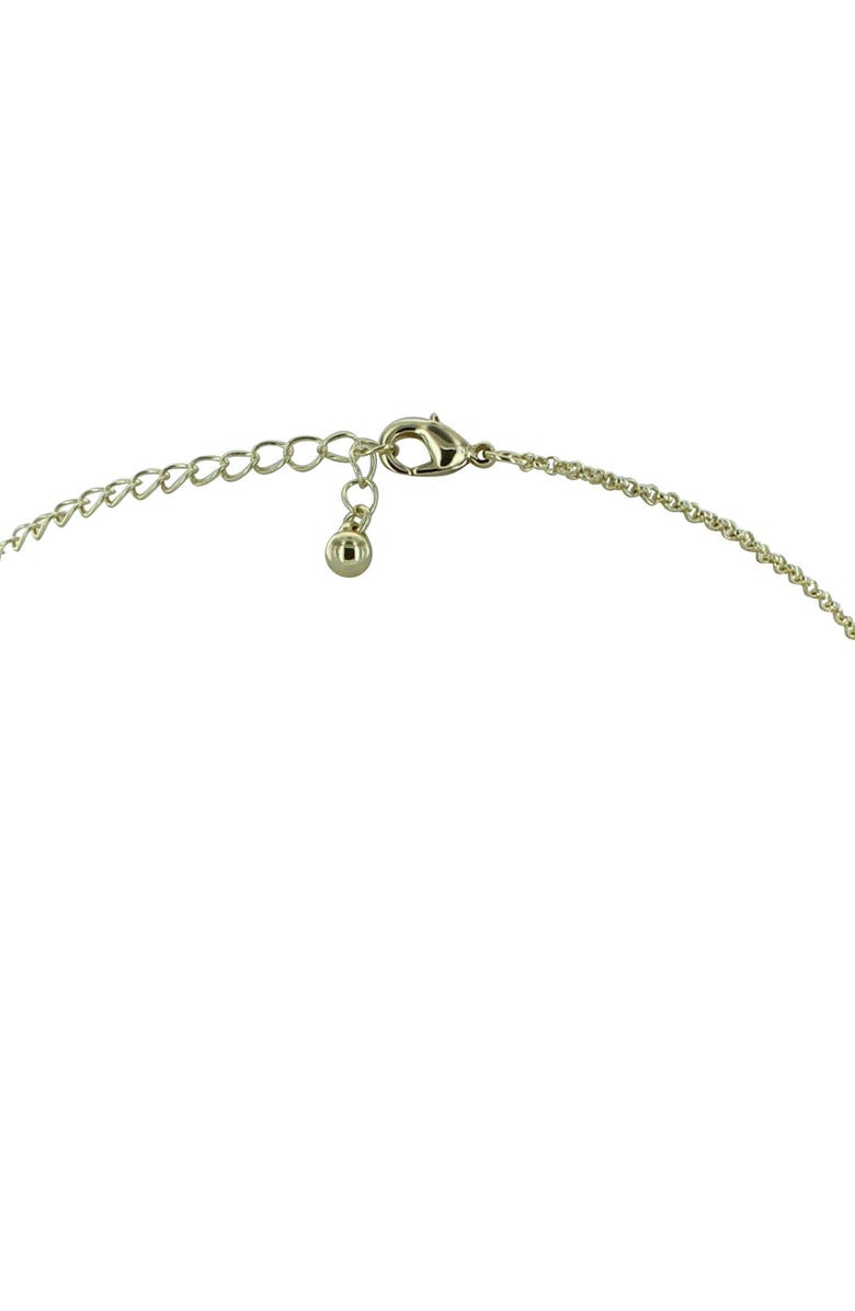 OLIVIA WELLES Shimmery Disc Bib Necklace, Alternate, color, Black