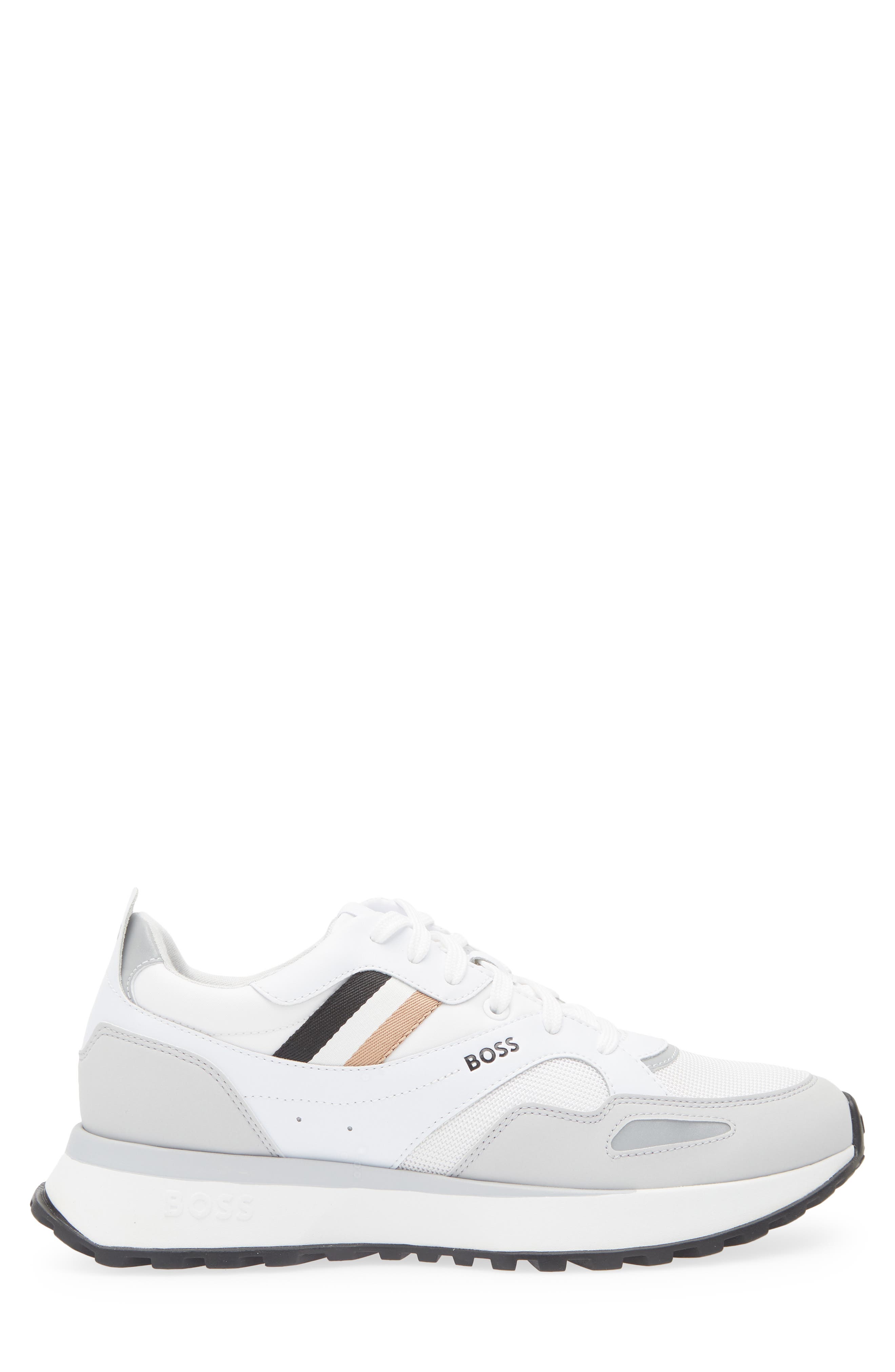 BOSS Jonah Trainer Sneaker, Alternate, color, White