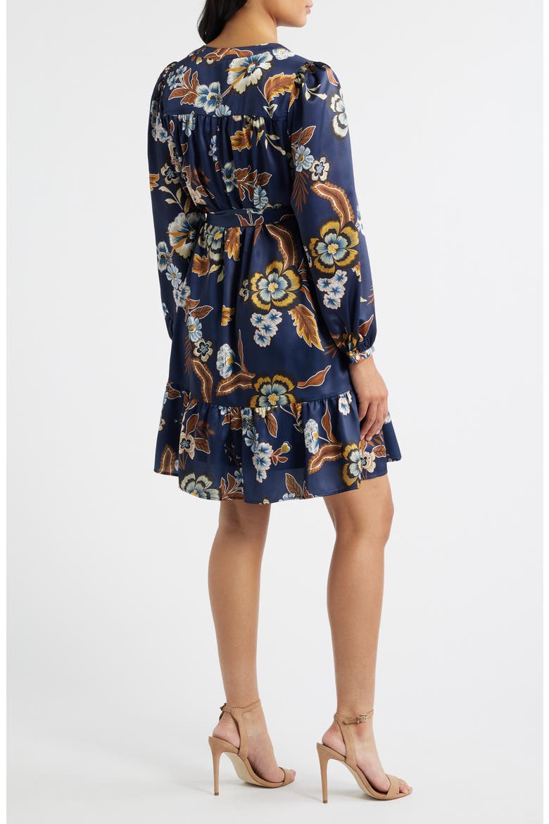 Floral Long Sleeve Dress, Alternate, color, NAVY MULTI