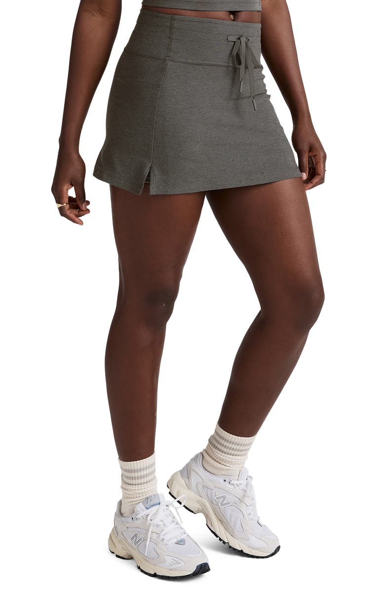 Beyond Yoga Space Dye Go Pocket Skort, Alternate, color, True Gray Heather