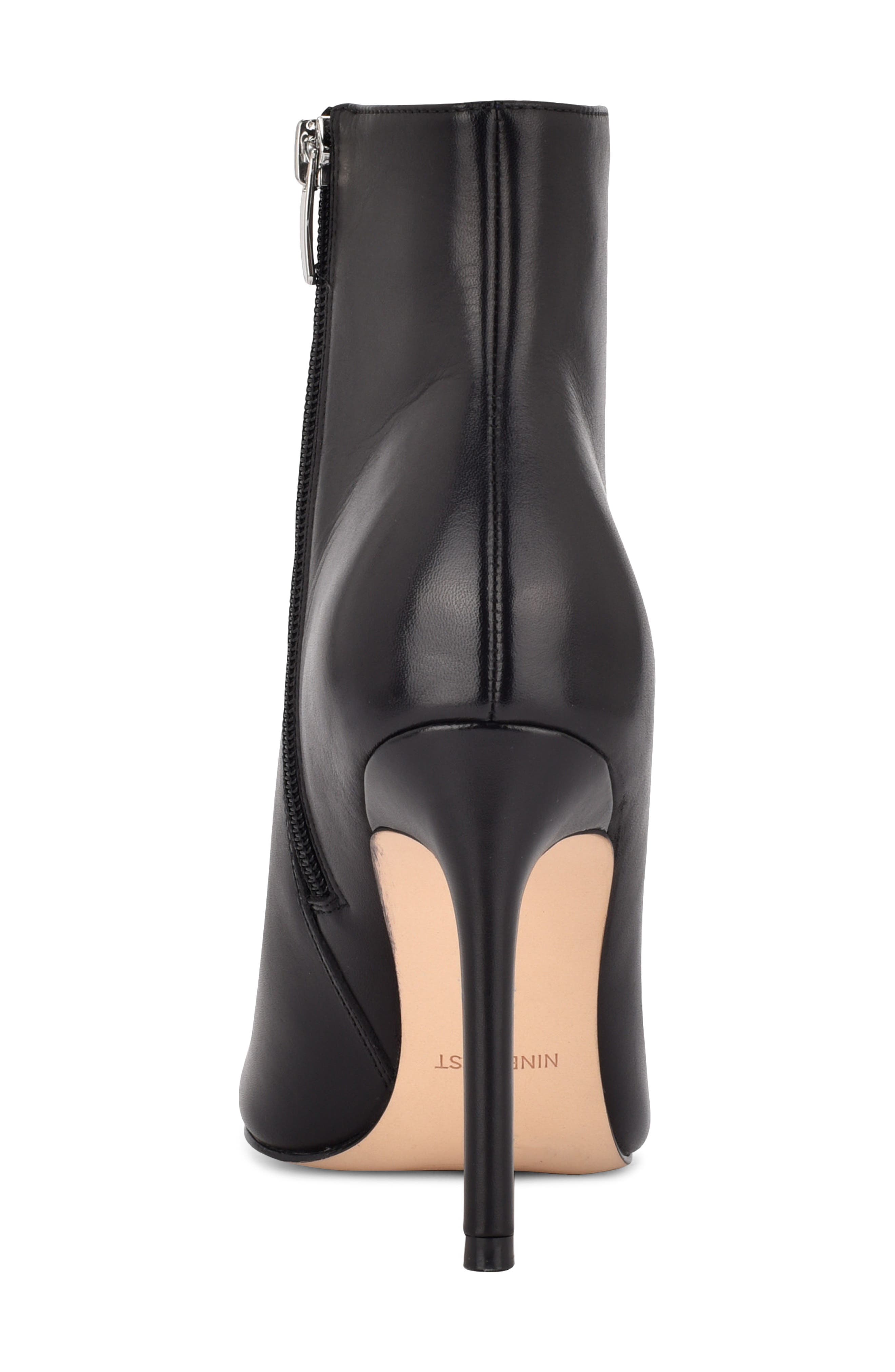 Nine West Farrah Leather Stiletto Bootie, Alternate, color, 