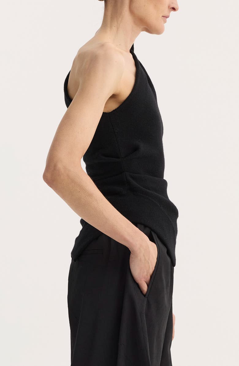 Róhe One-Shoulder Wool Blend Sweater, Alternate, color, Black