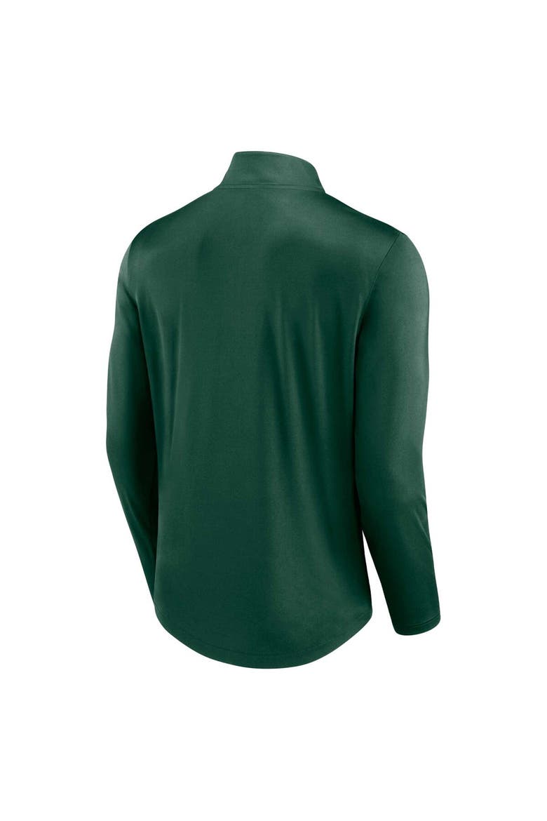 Men's Fanatics Branded Green Oakland Athletics Quarterback Quarter-Zip Top, Alternate, color, Green