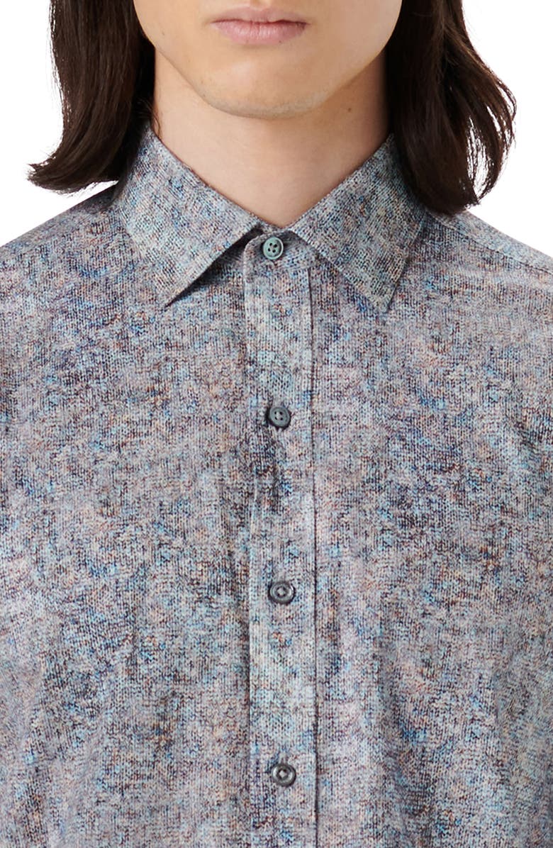 Bugatchi Julian Shaped Fit Stretch Button-Up Shirt, Alternate, color,