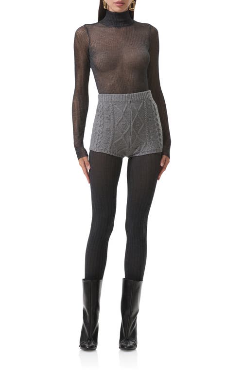 Afrm Benoite Sweater Shorts In Gray