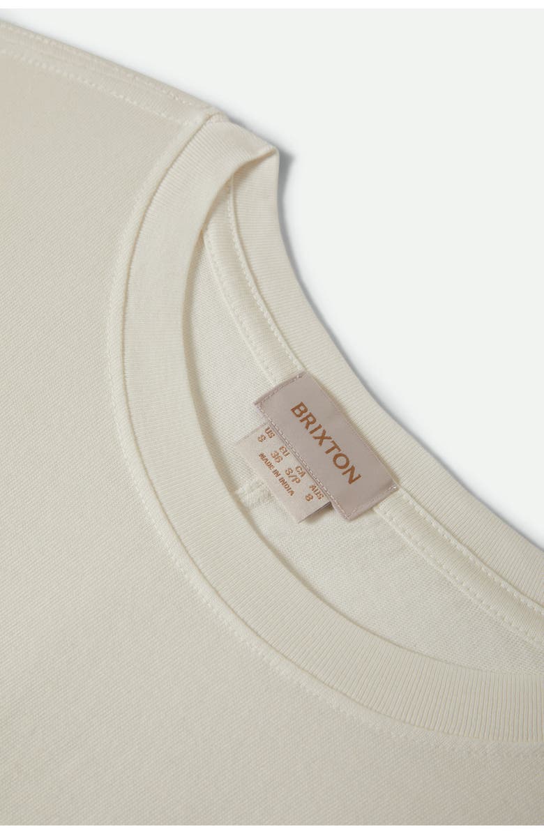 Brixton Carefree Organic Cotton Ruched T-Shirt, Alternate, color, Off White