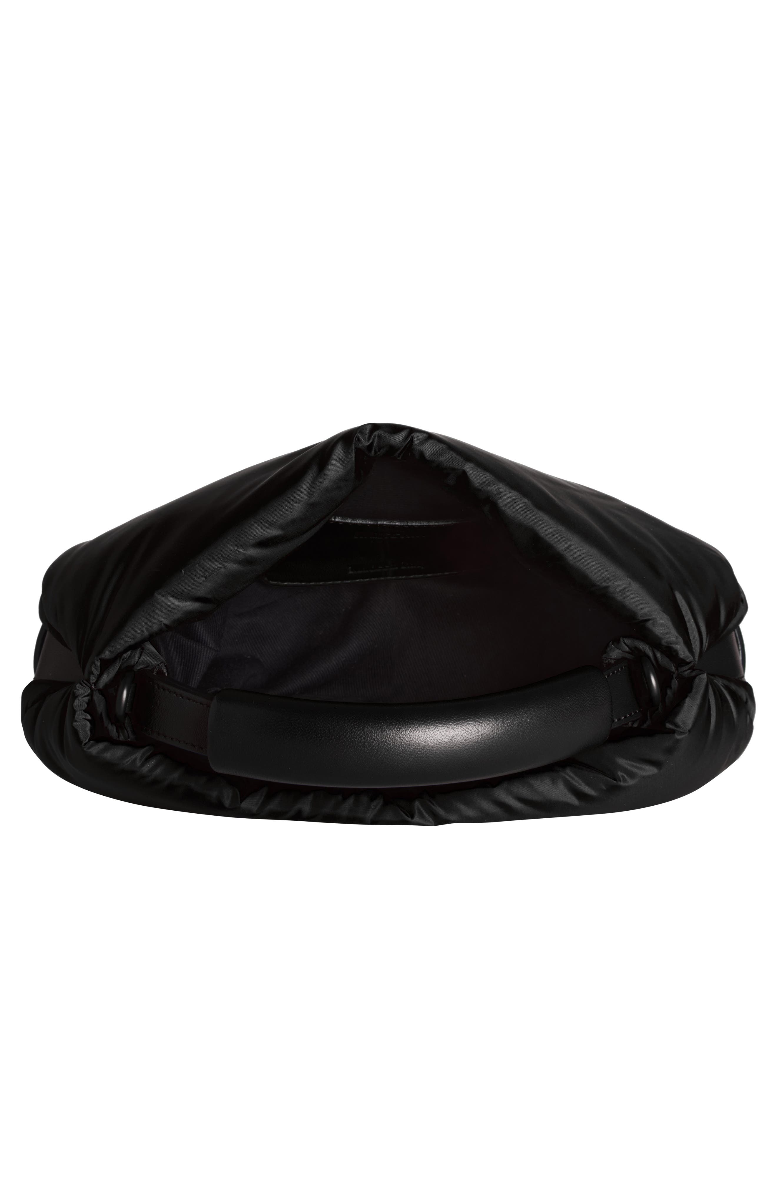 Moschino Handle Me Nylon Top Handle Bag, Alternate, color, Black 00B On2