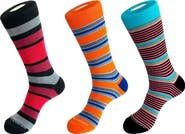 UNSIMPLY STITCHED 3-Pack Assorted Stripe Crew Socks