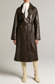 Vince Leather Trench Coat