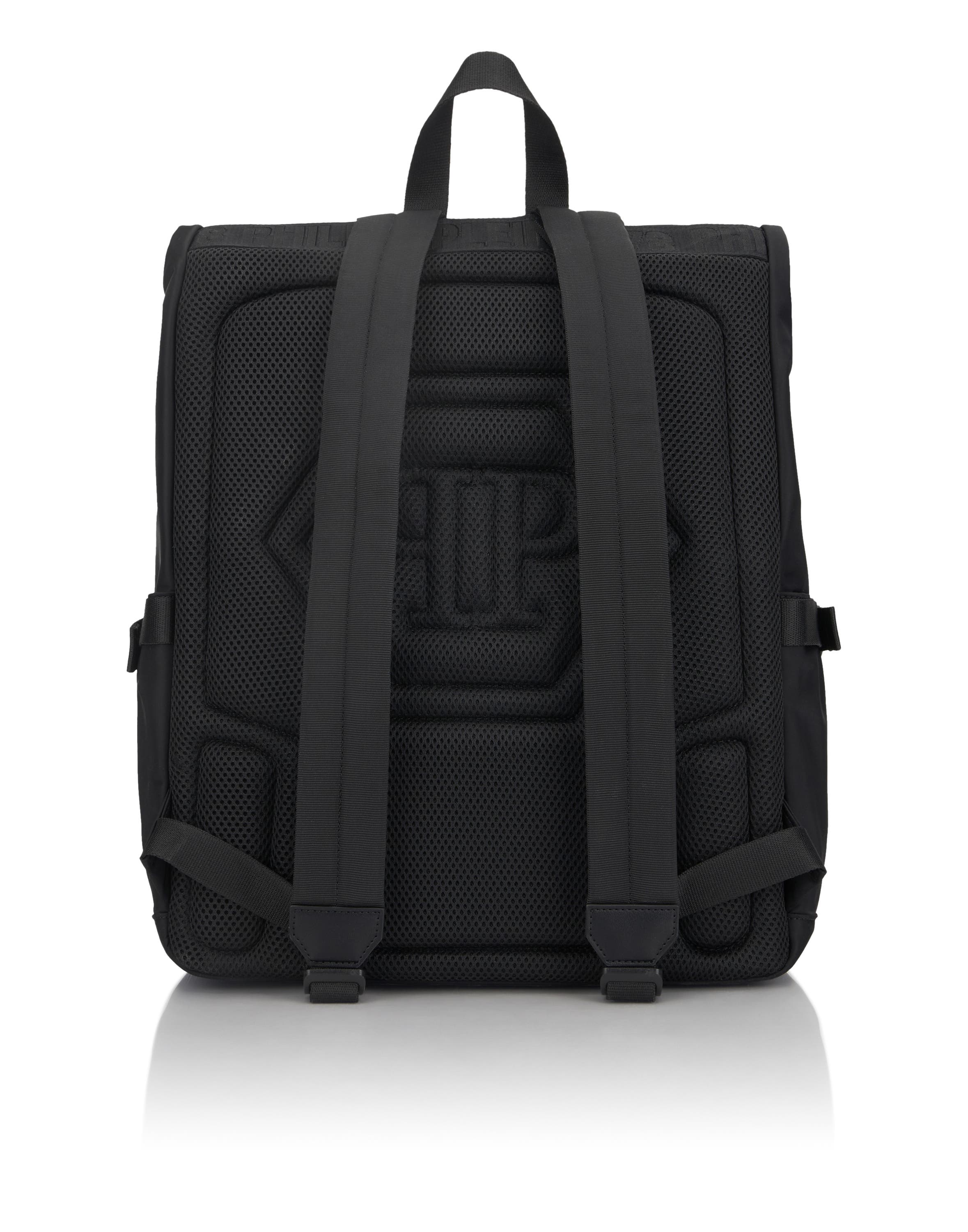 Nylon Box Backpack Men, Alternate, color, black