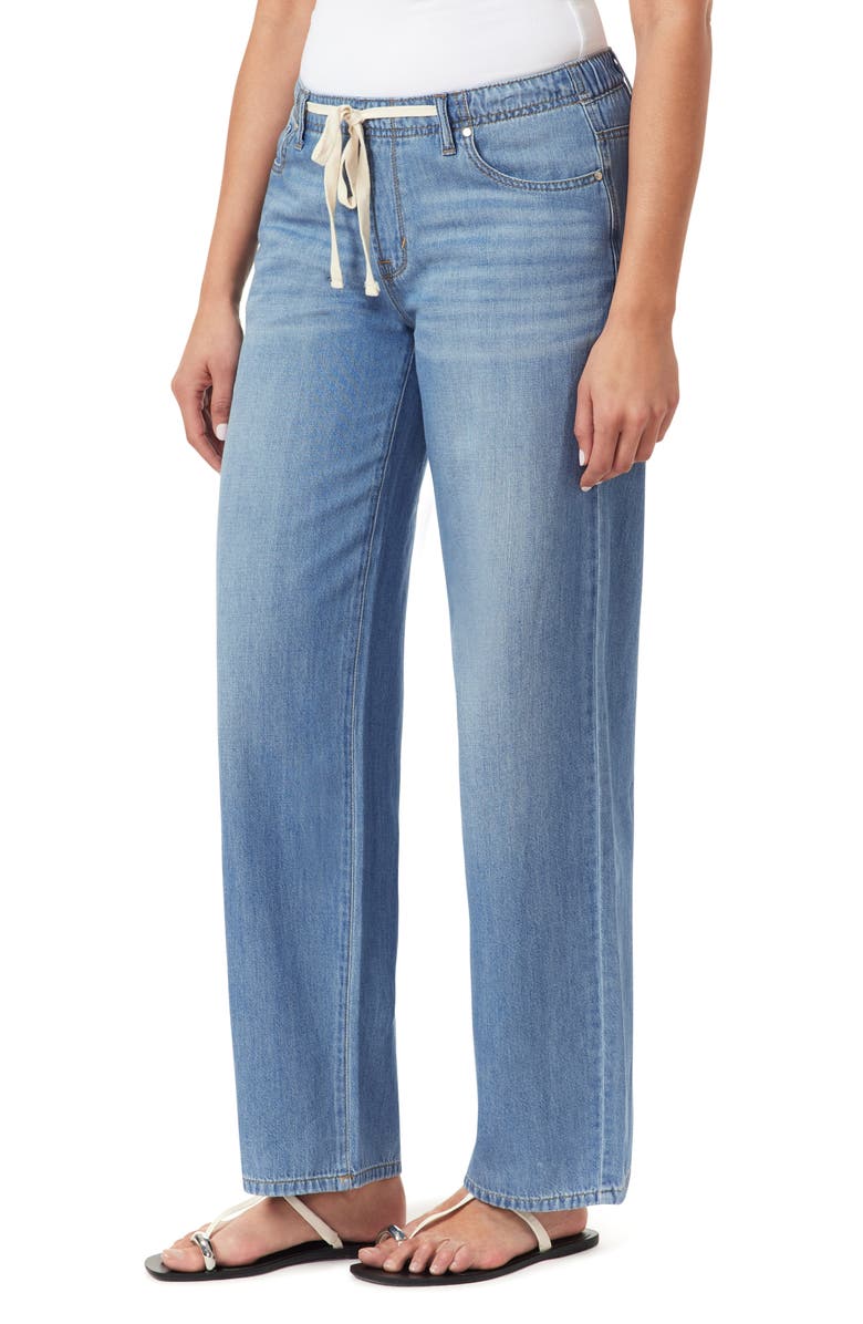 Kensie Low Rise Elastic Back Straight Leg Jeans, Alternate, color, Pippa