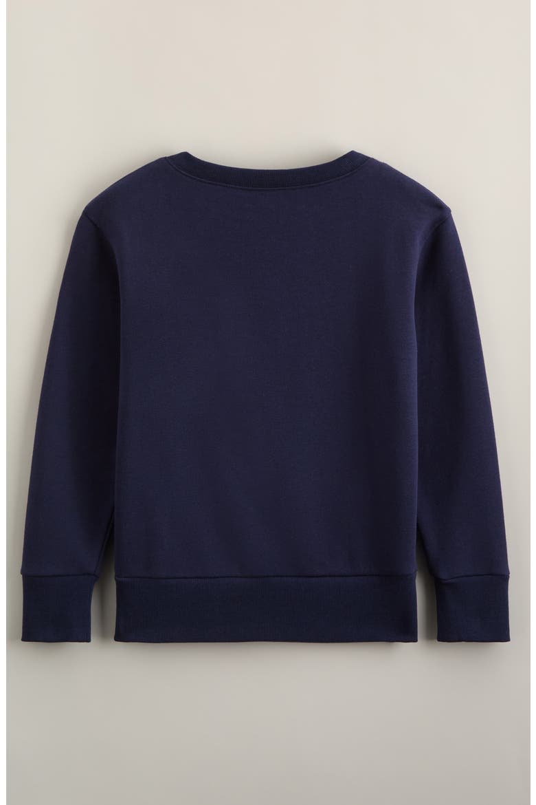 Kids' Lace Graphic Sweatshirt, Alternate, color, NAVY PEACOAT
