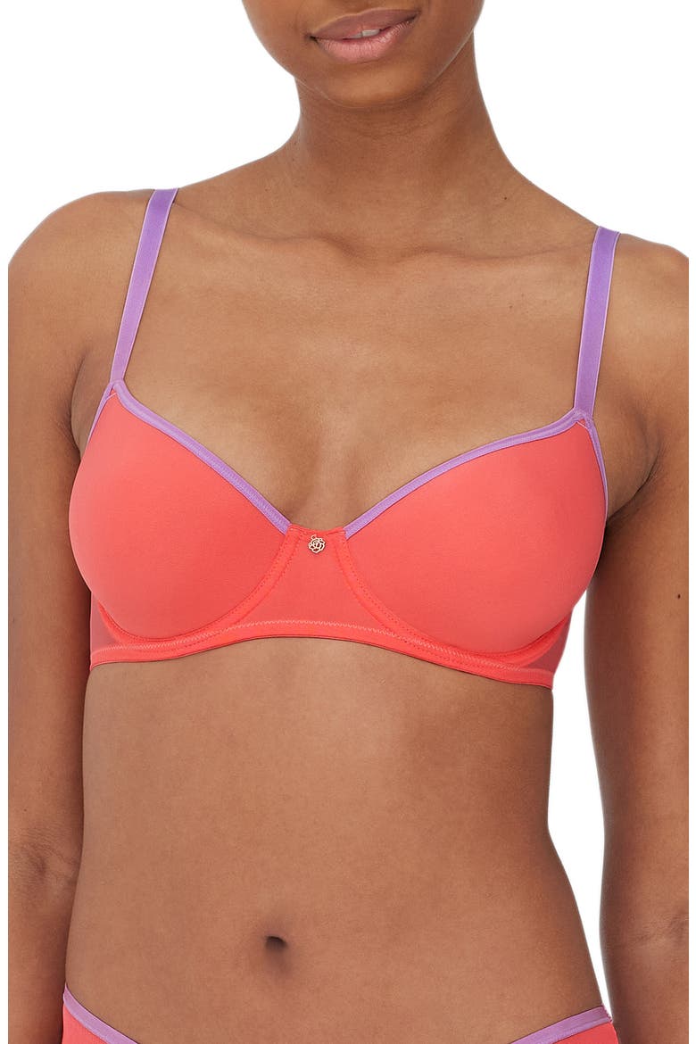 Spellbound Spacer Underwire Convertible Bra, Main, color, CORAL/LILC