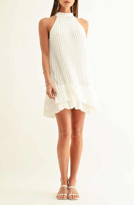 Brielle Pleated Trapeze Minidress