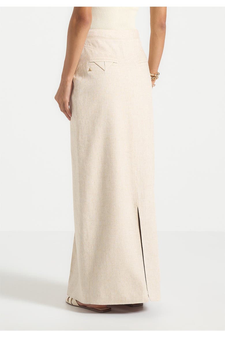 Regine Linen A-Line Maxi Skirt, Alternate, color, Natural