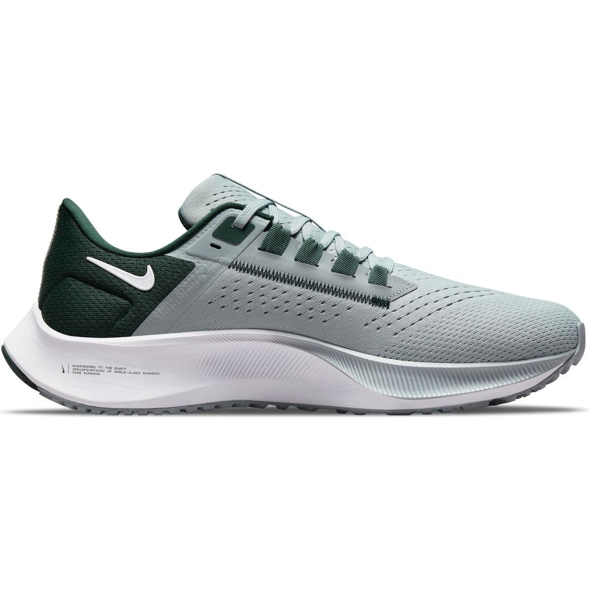 Nike Unisex Nike Gray Michigan State Spartans Zoom Pegasus 38 Running Shoe, Alternate, color, 