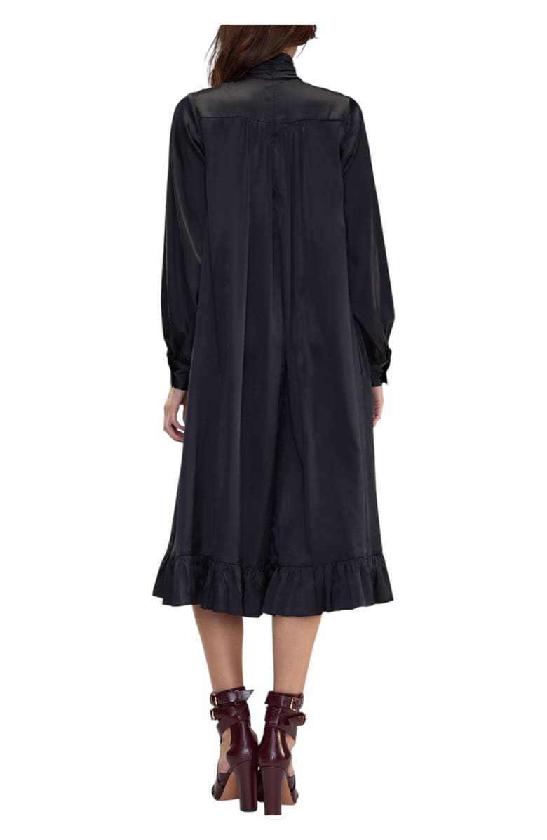 Cynthia Rowley Monroe Silk Charmeuse Dress, Alternate, color, Black