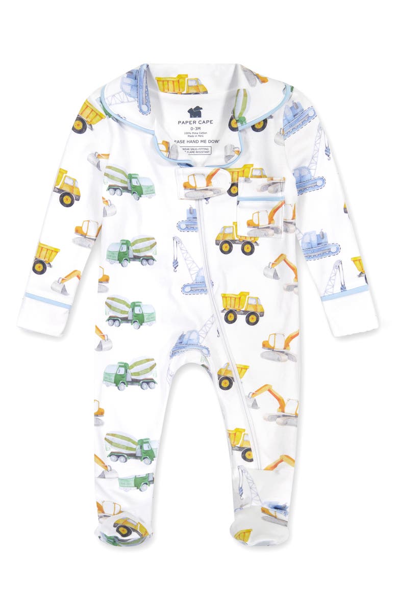 Paper Cape Classic Fitted Pima Cotton One-Piece Pajamas, Main, color, 