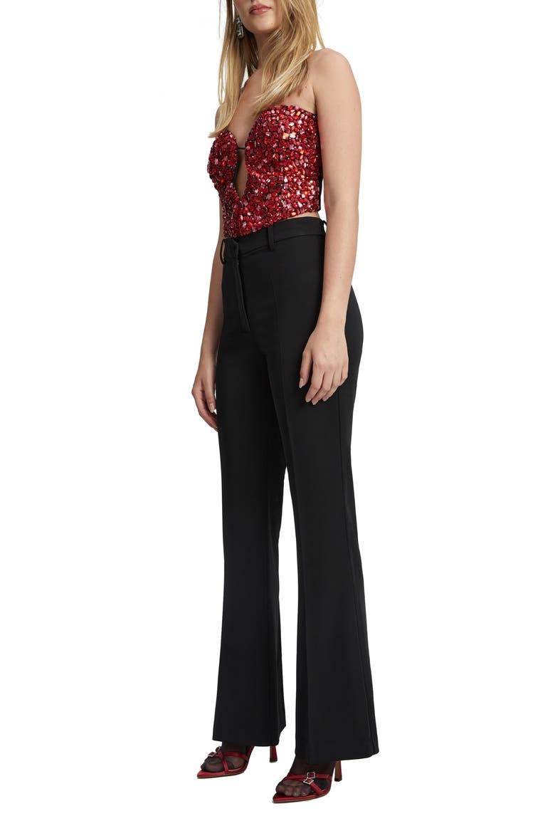 Halifax High Waist Flare Leg Pants, Alternate, color, BLACK
