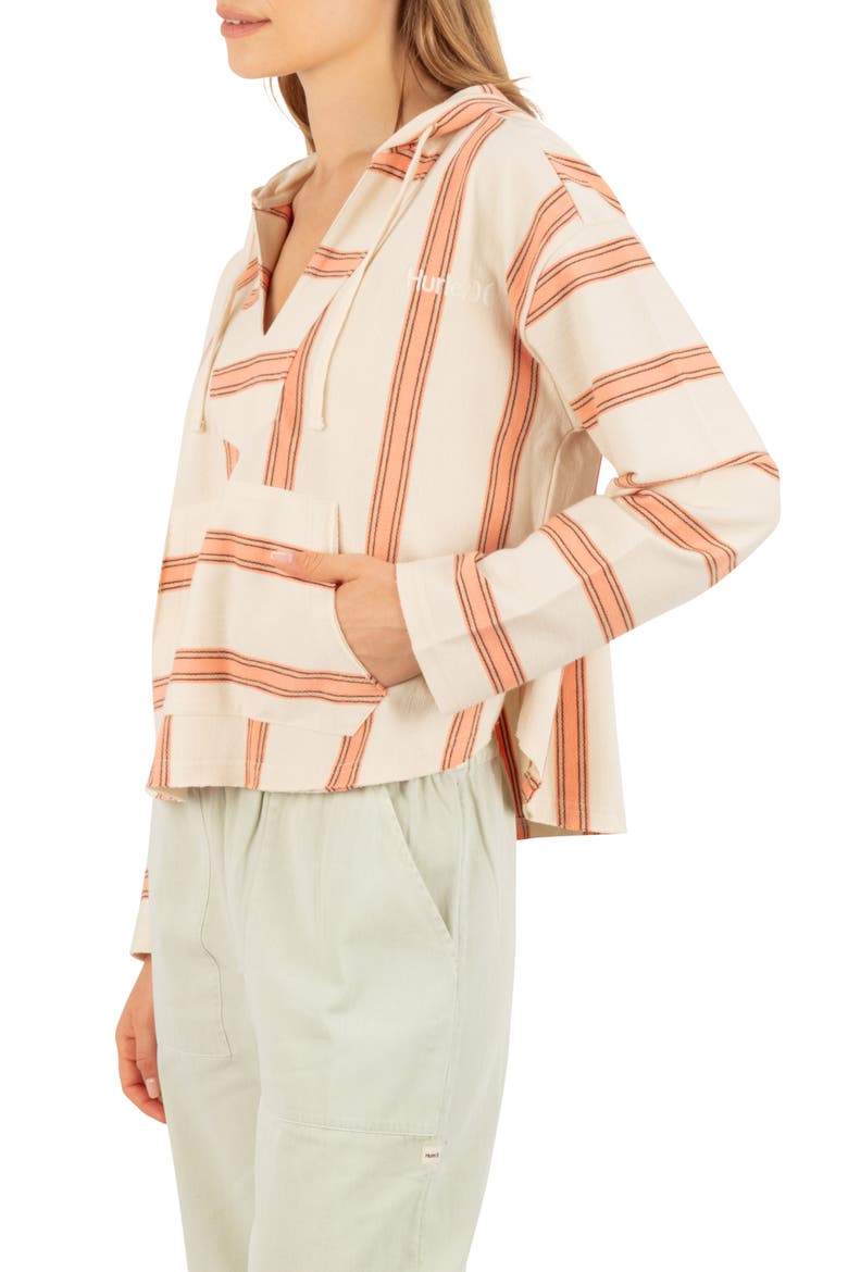 Endless Stripe Baja Hoodie, Alternate, color, PAPAYA PUNCH