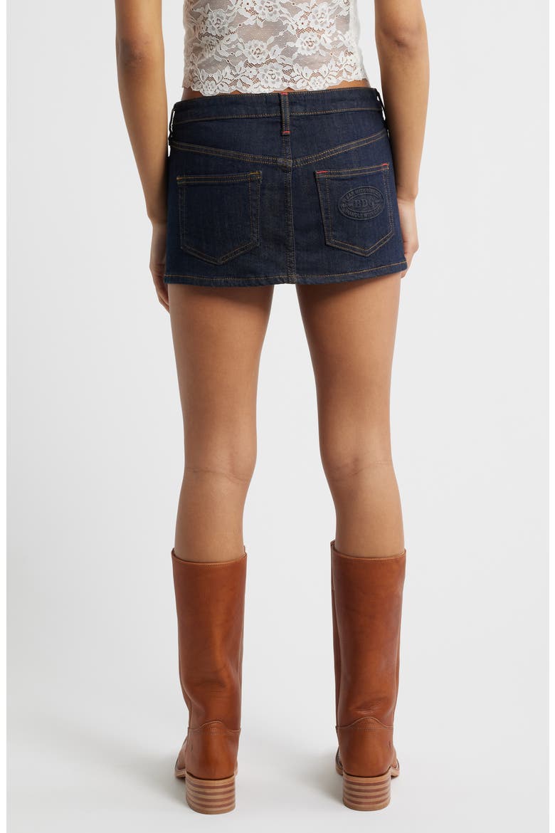 Striped Denim Ultra Miniskirt, Alternate, color, RINSE