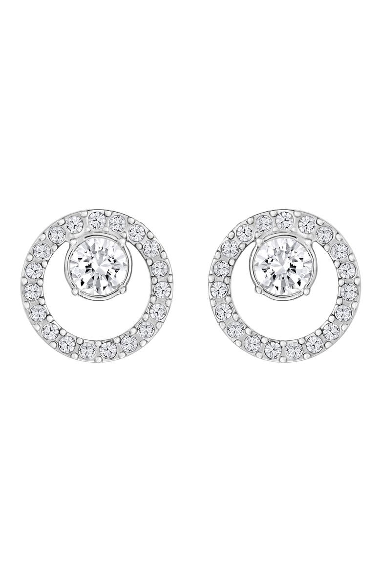 Creativity Circle Stud Earrings, Main, color, SILVER