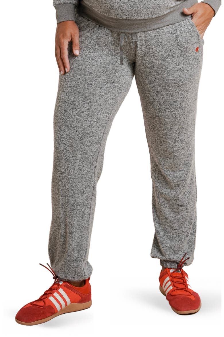 Heart On My Pocket Maternity Sweatpants, Main, color, Grey
