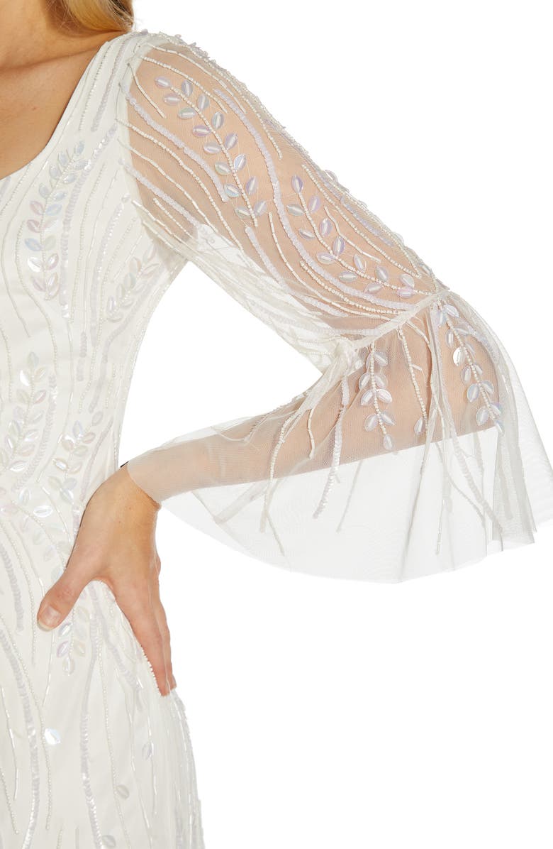 Adrianna Papell Beaded Cocktail Dress, Alternate, color, 