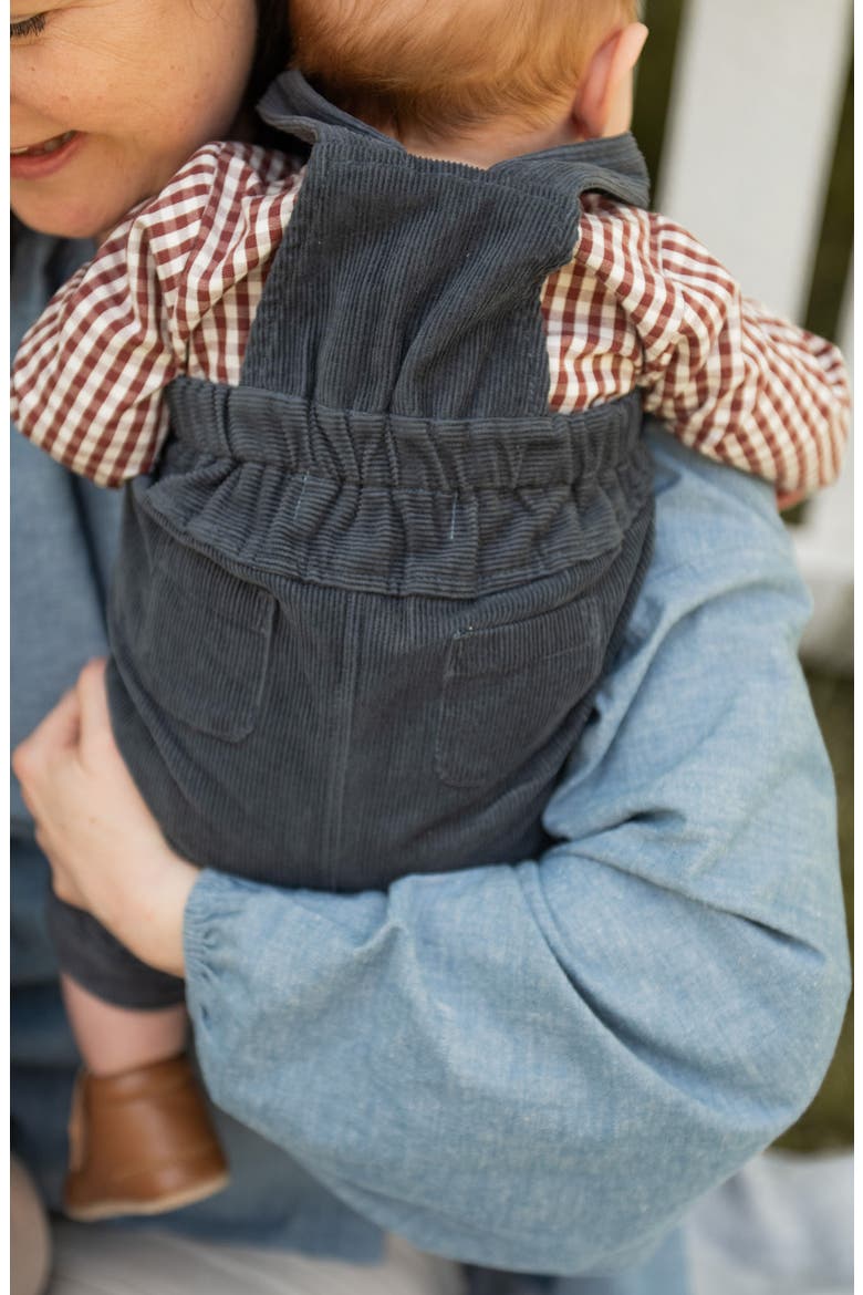 Organic Cotton Corduroy Overalls, Alternate, color, INK BLUE