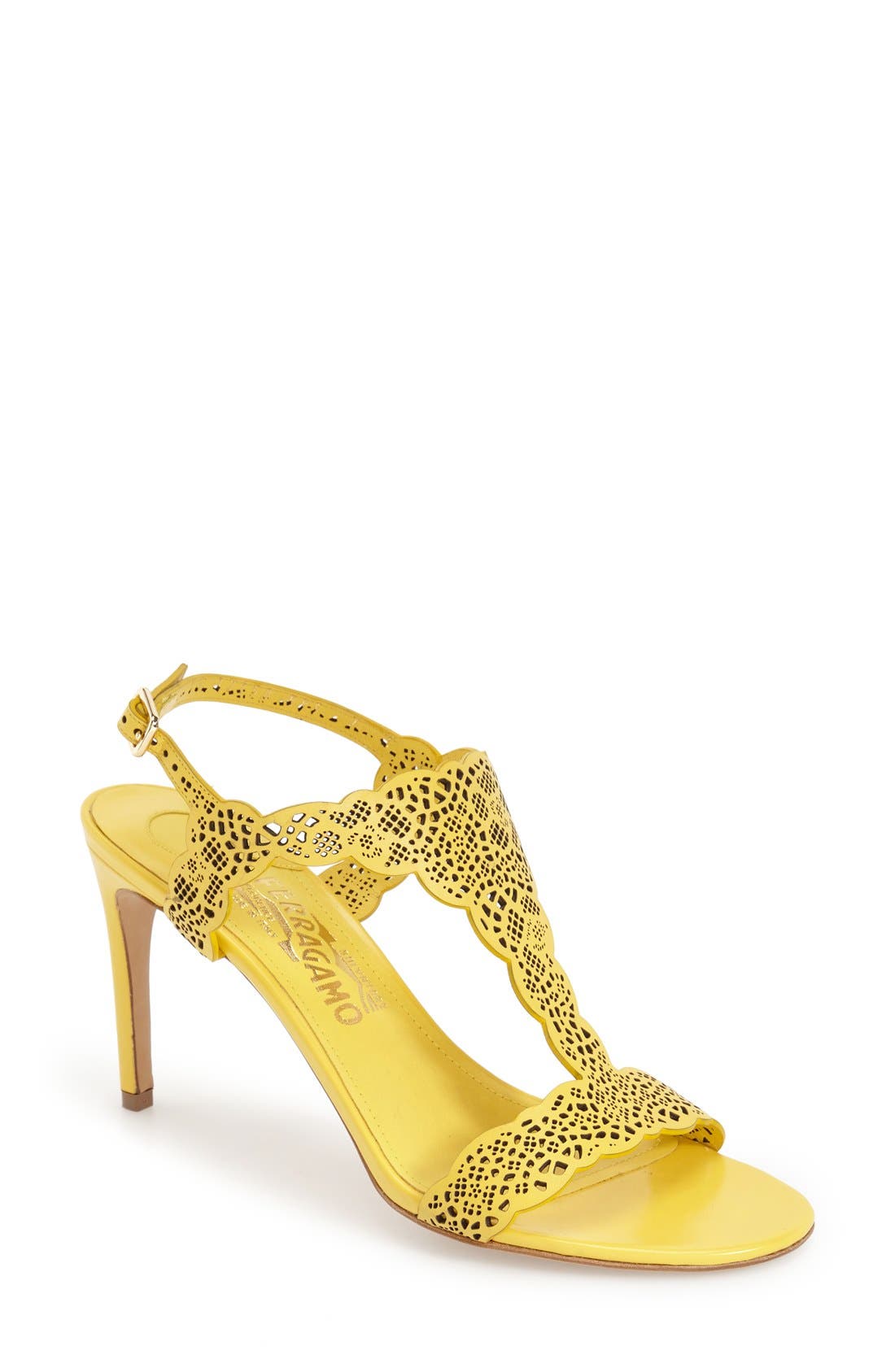 FERRAGAMO Salvatore Ferragamo 'Garcia' T-Strap Sandal, Main, color, 