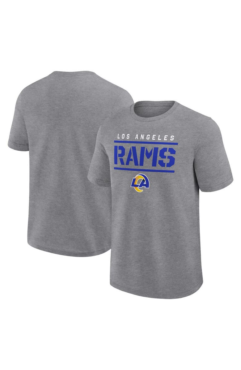 FANATICS Men's Fanatics Heather Gray Los Angeles Rams Big & Tall Top Notch T-Shirt, Main, color, Heather Gray