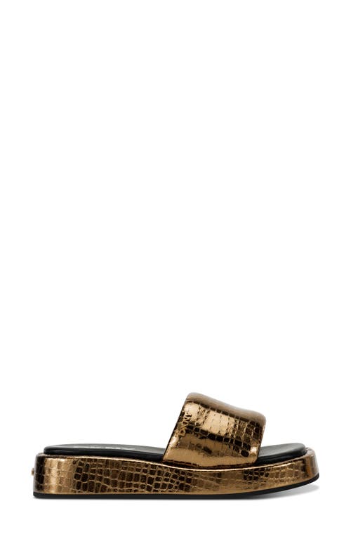 Dkny Lachine Platform Slide Sandal In Bronze