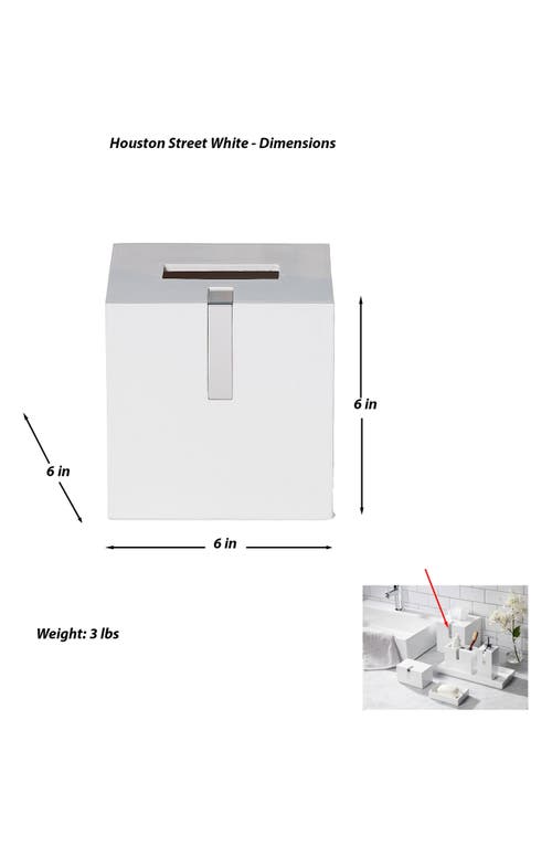 Roselli Trading Company Houston Street Tissue Box In White