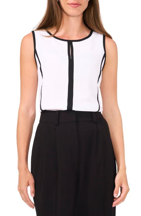 Tipped Sleeveless Top