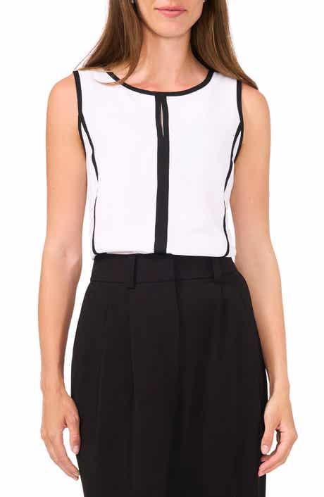 Halogen® Tipped Sleeveless Top