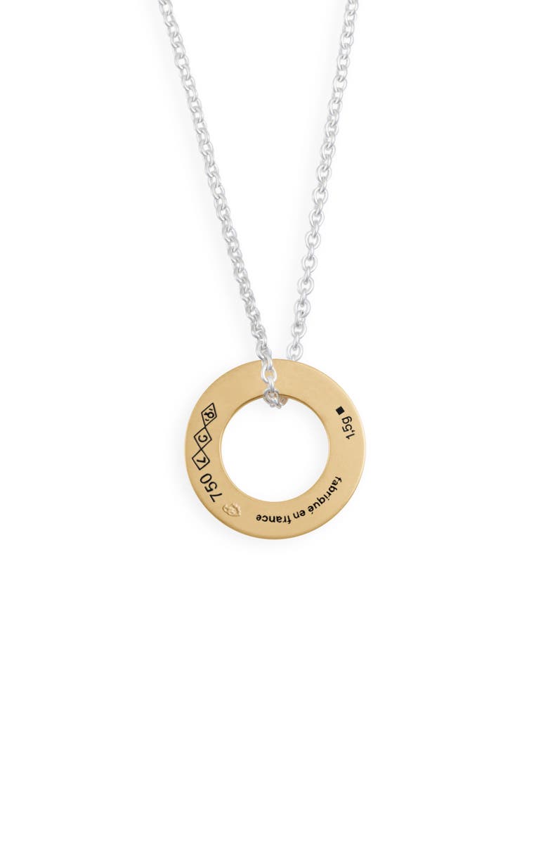 le gramme Men's Brushed Disc Pendant Necklace, Alternate, color,