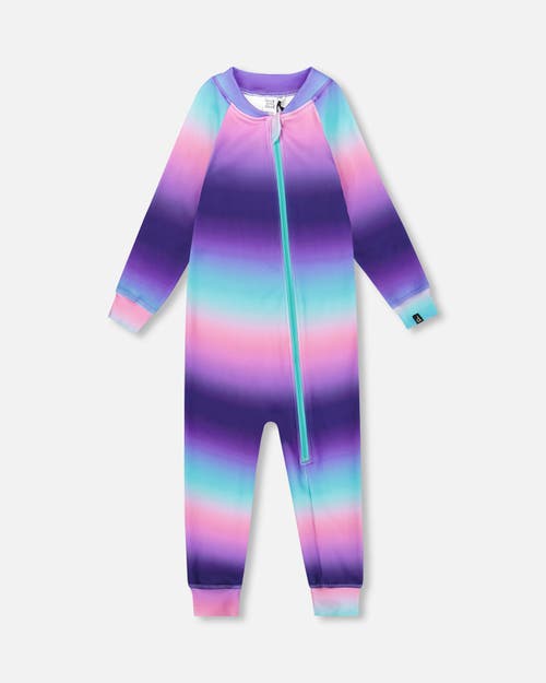 Deux Par Deux Girl One-piece Thermal Underwear In Multi